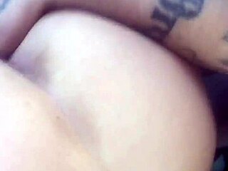POV video of a slutty wife giving her husband a blowjob and riding him