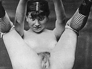 Vintage-Porn: Das Geheimnis meiner haarigen Muschi wird von jemandem geprüft
