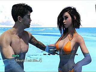 Laylas sensuelle udforskning af sine partneres vellystige kurver i en undervandsramme