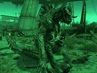 Cena de sexo de desenho animado com um monstro de Fallout 4