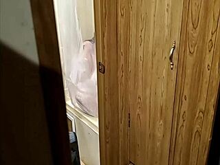 Caught in the act: Wife's shower surprise