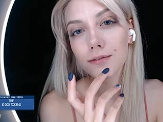 Beautiful girl enjoys fingering and licking in webcam show