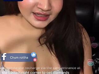 Thai beauty ratha shows off her big tits live