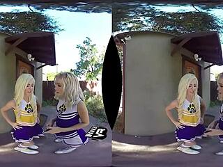 Cheerleader Threesome with Two Guys in High Definition!
