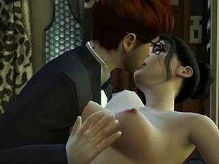Soția își împarte jucăria cu un alt cuplu căsătorit în hentai 3D