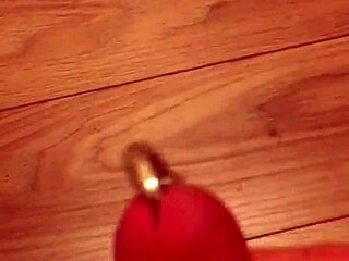 Pierced cock cums hard in handjob video