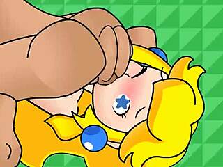 Putri animasi Peach dan Mario ditembus di wajah dalam video panas