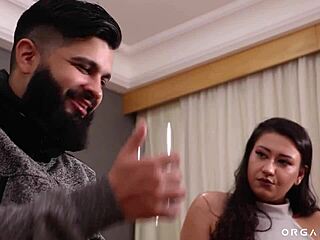 Karma's rough anal sex on Tv leads to intense orgasm