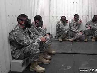 A group of gay men engage in military sex positions in this XXX porn video