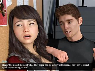 A visual novel with interactive sex and a mature woman