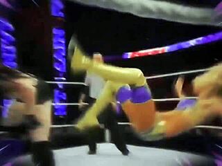 Wrestling diva Paige in a music video featuring titanic stimulation