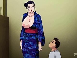 Stiefzoon en stiefzus verkennen hun verlangens met stiefmoeder in taboe Hentai-video