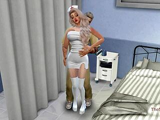 A well-endowed nurse gets vigorously penetrated by a prisoner-turned-patient