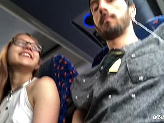 Risky Public Crossdressing: Teenager Caught Swallowing My Cum on Bus